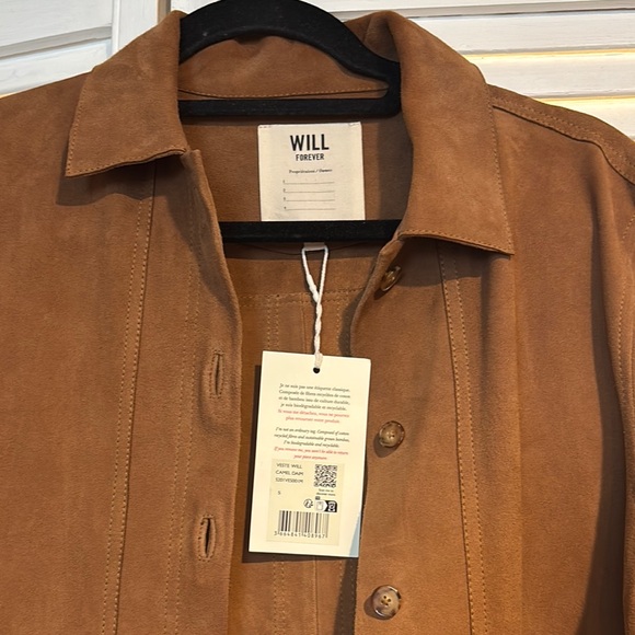 Sezane Camel Suede Jacket - Picture 2 of 5